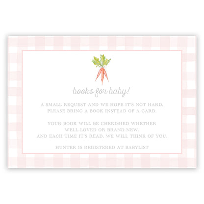 peter rabbit pink books for baby enclosure card