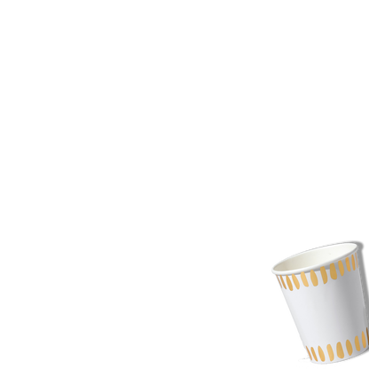 White Brushstroke Cups (10 per pack)