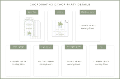 blue trellis party invitation