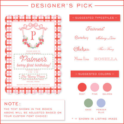 berry sweet party invitation