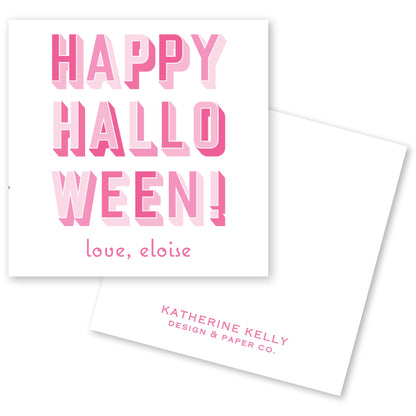 pink shaded halloween card