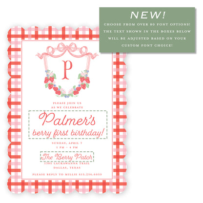 berry sweet party invitation