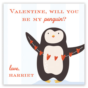 penguin valentine printable