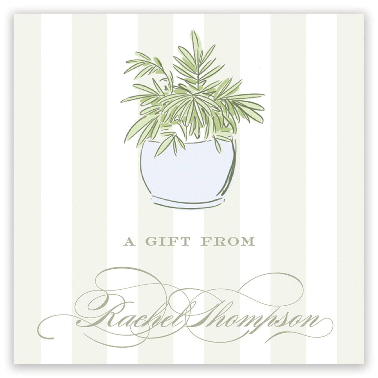 green potted trellis enclosure card