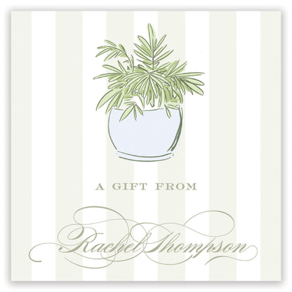 green potted trellis enclosure card