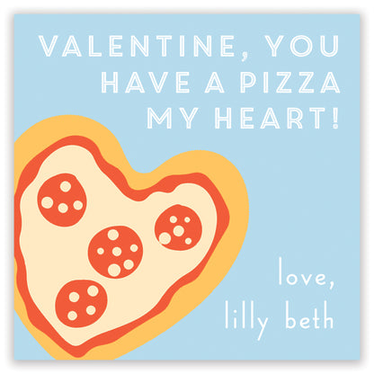 blue pizza my heart valentine printable