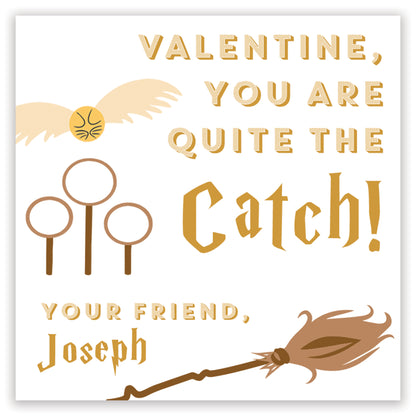 wizard valentine - burgundy printable