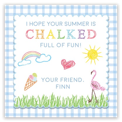 chalked full of fun blue enclosure card