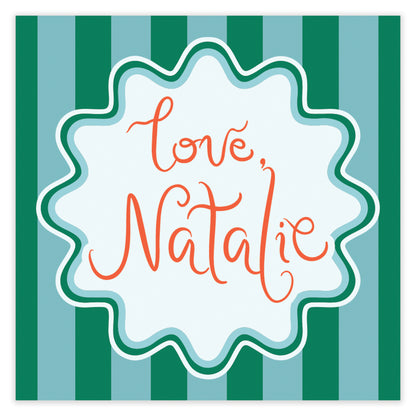 teal doodly-doo enclosure card