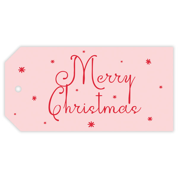 pink christmas drip personalized gift tag