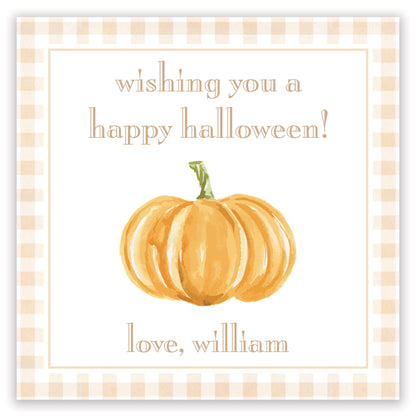orange pumpkin halloween card