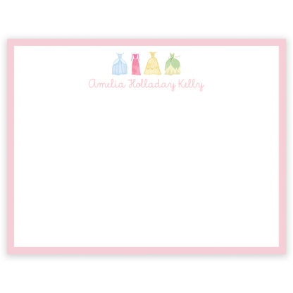 princess dresses notecard