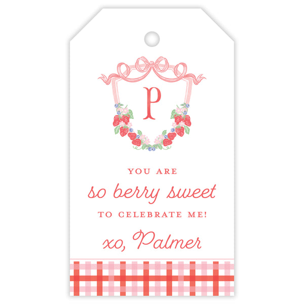 berry sweet party favor tag