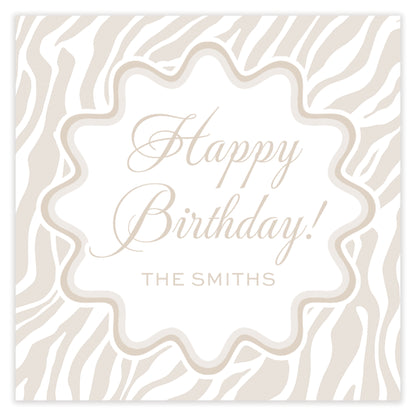 taupe zebra enclosure card