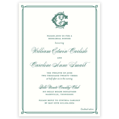 golf rehearsal dinner invitation