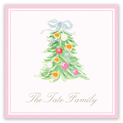 oh, christmas tree pink enclosure card