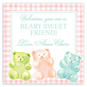 bear-y sweet pink gummy bear valentine printable