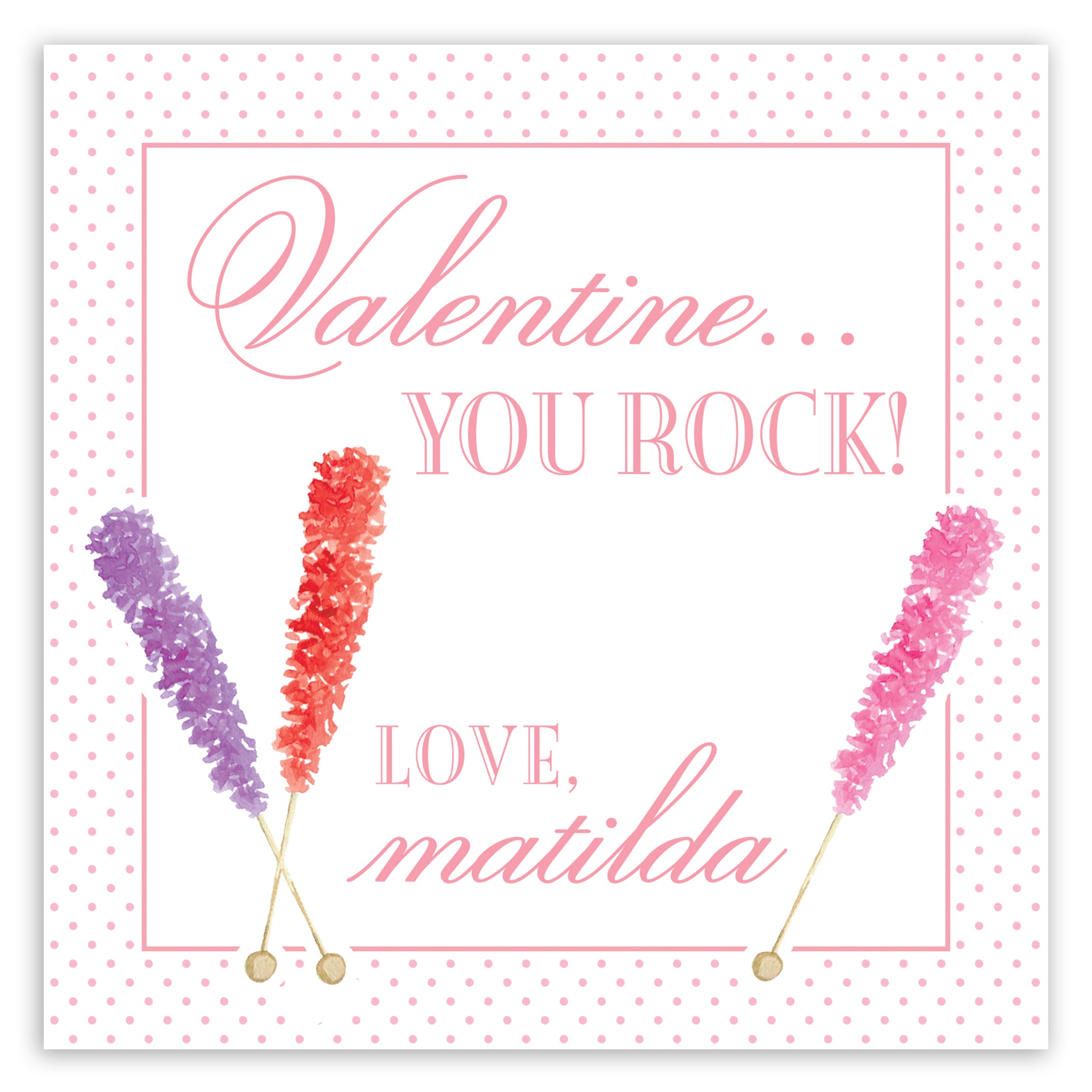 pink rock candy valentine printable