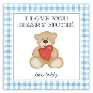 teddy bear valentine printable