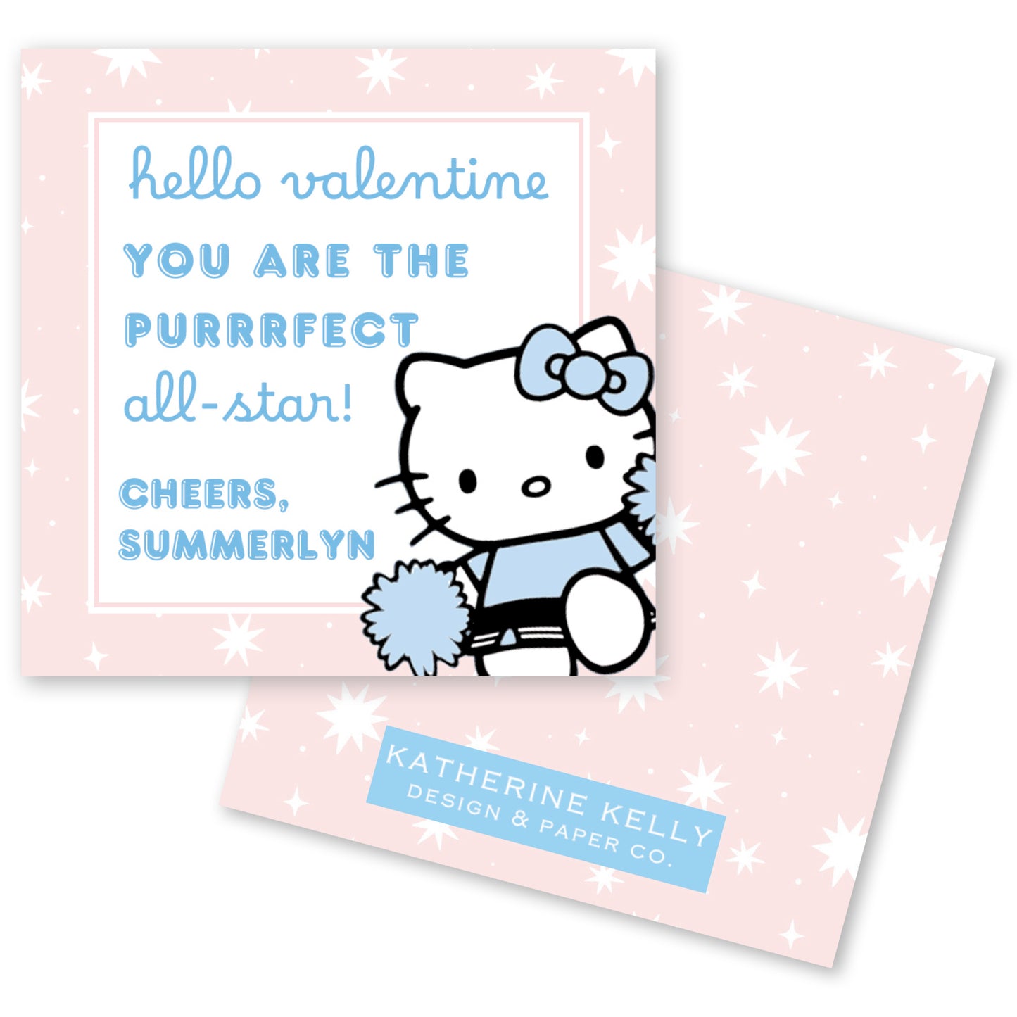 hello kitty cheerleader valentine