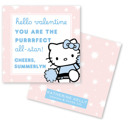 hello kitty cheerleader valentine