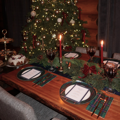 Tartan Christmas - Plaid Christmas Napkins - Dinner Napkins