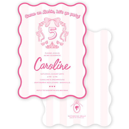 come on barbie, let’s go party! birthday invitation