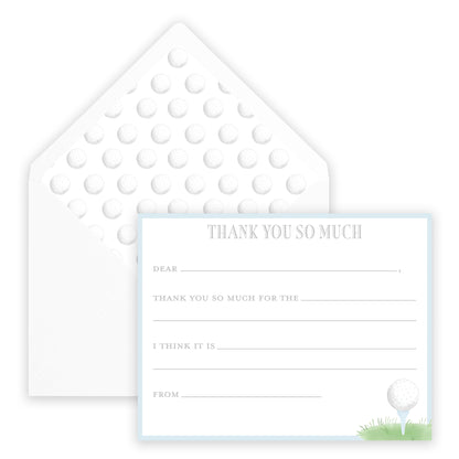 golf par-tee fill-in thank you note