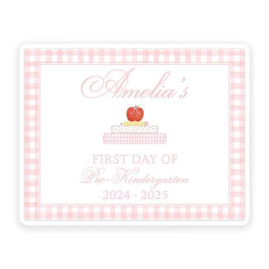 pink back to school sign - QUISK SHIP