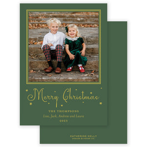 forest merry christmas drip holiday card
