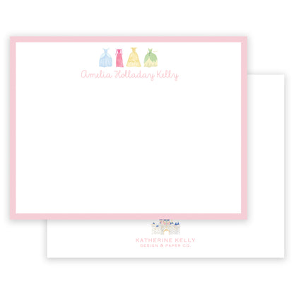 princess dresses notecard