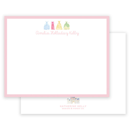 princess dresses notecard