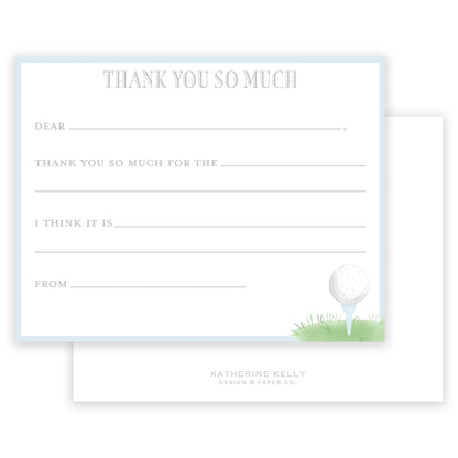 golf par-tee fill-in thank you note