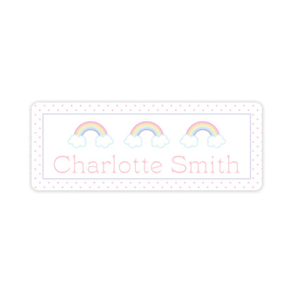rainbow vinyl school labels