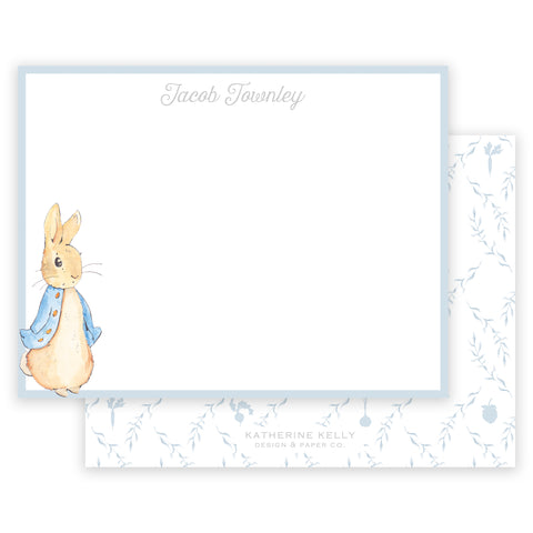 blue peter rabbit notecard