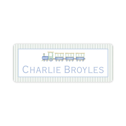 train vinyl school labels