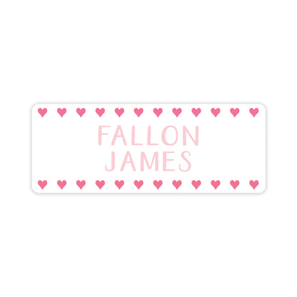 hearts vinyl school labels