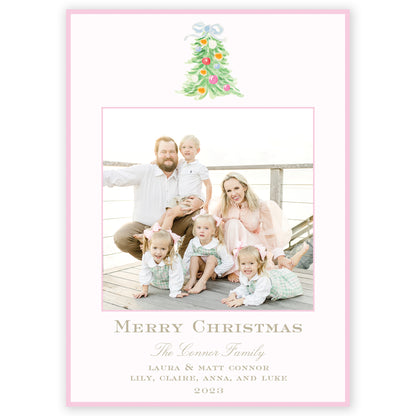oh, christmas tree pink holiday card