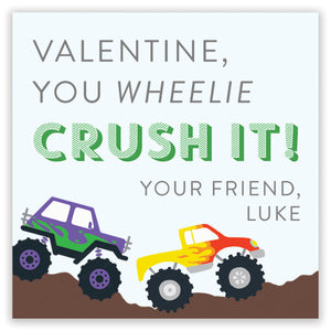 monster truck valentine printable