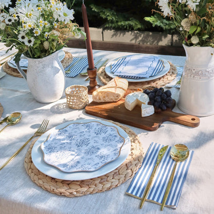 Hamptons Toile & Stripes Plates