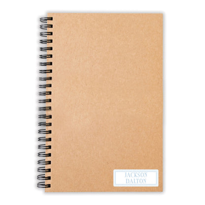 blue stripe vinyl school labels