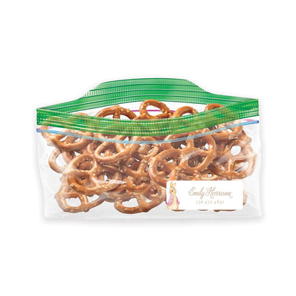 pink peter rabbit vinyl school labels