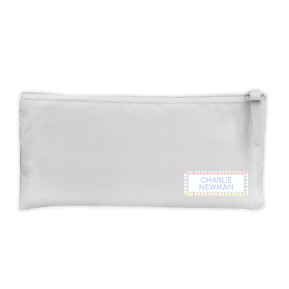 primary plaid vinyl school labels