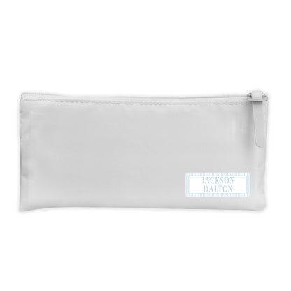 blue stripe vinyl school labels