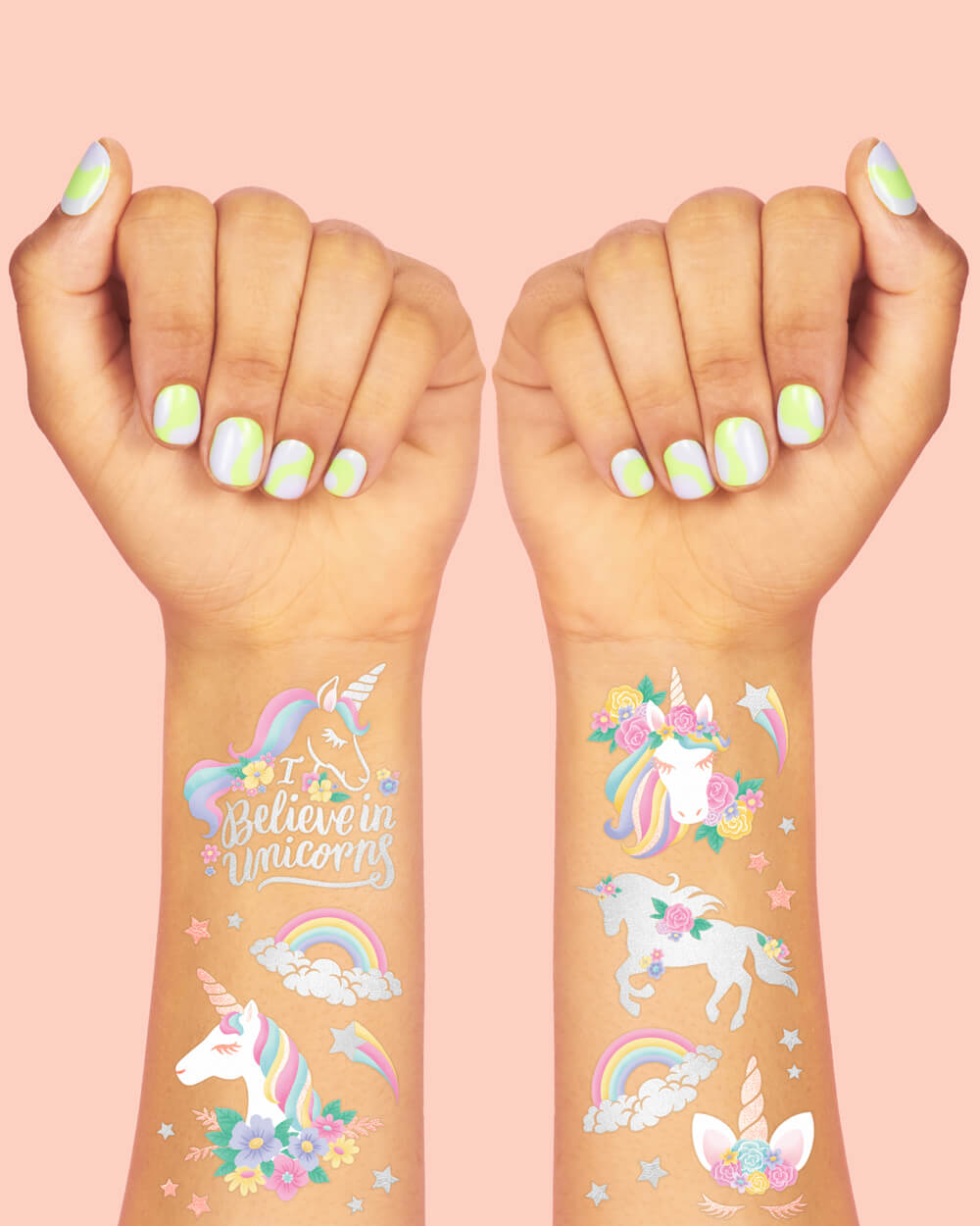 Unicorn Tats - 52 foil temporary tattoos