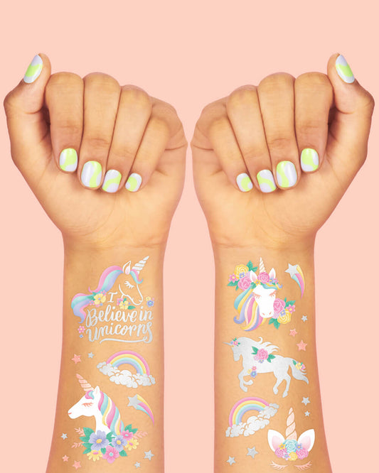 Unicorn Tats - 52 foil temporary tattoos