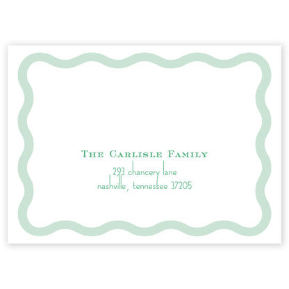 green squiggle holiday card