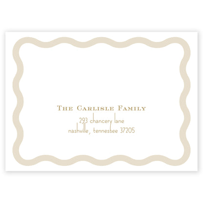 gold squiggle holiday card