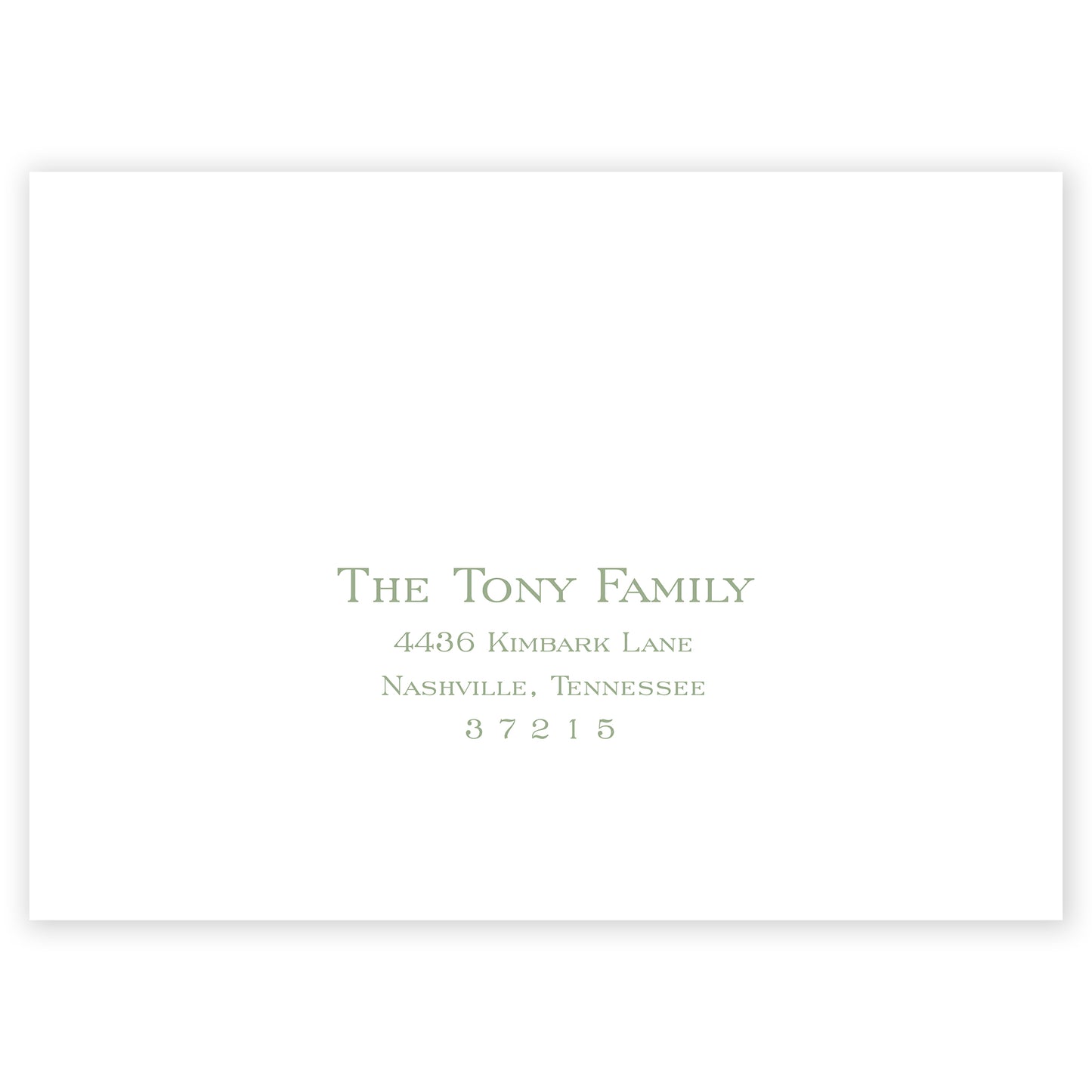 sage round monogram invitation