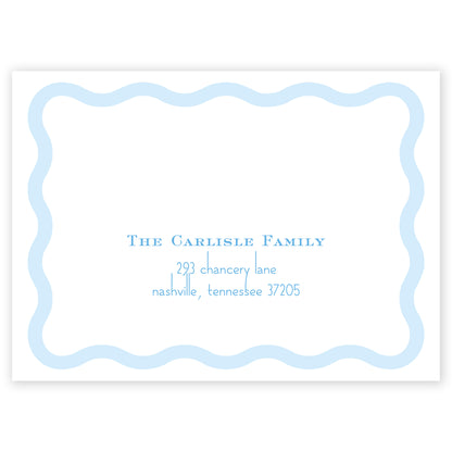 blue squiggle holiday card